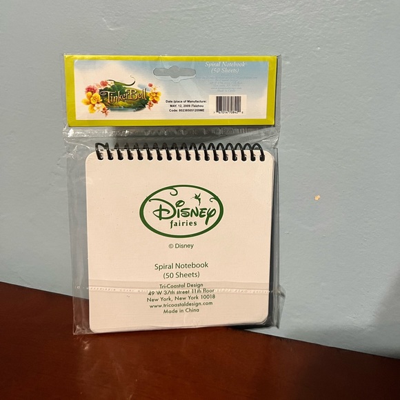Disney Tinkerbell Fairies Mini Spiral Notebook 2009 New Sealed - Picture 2 of 16